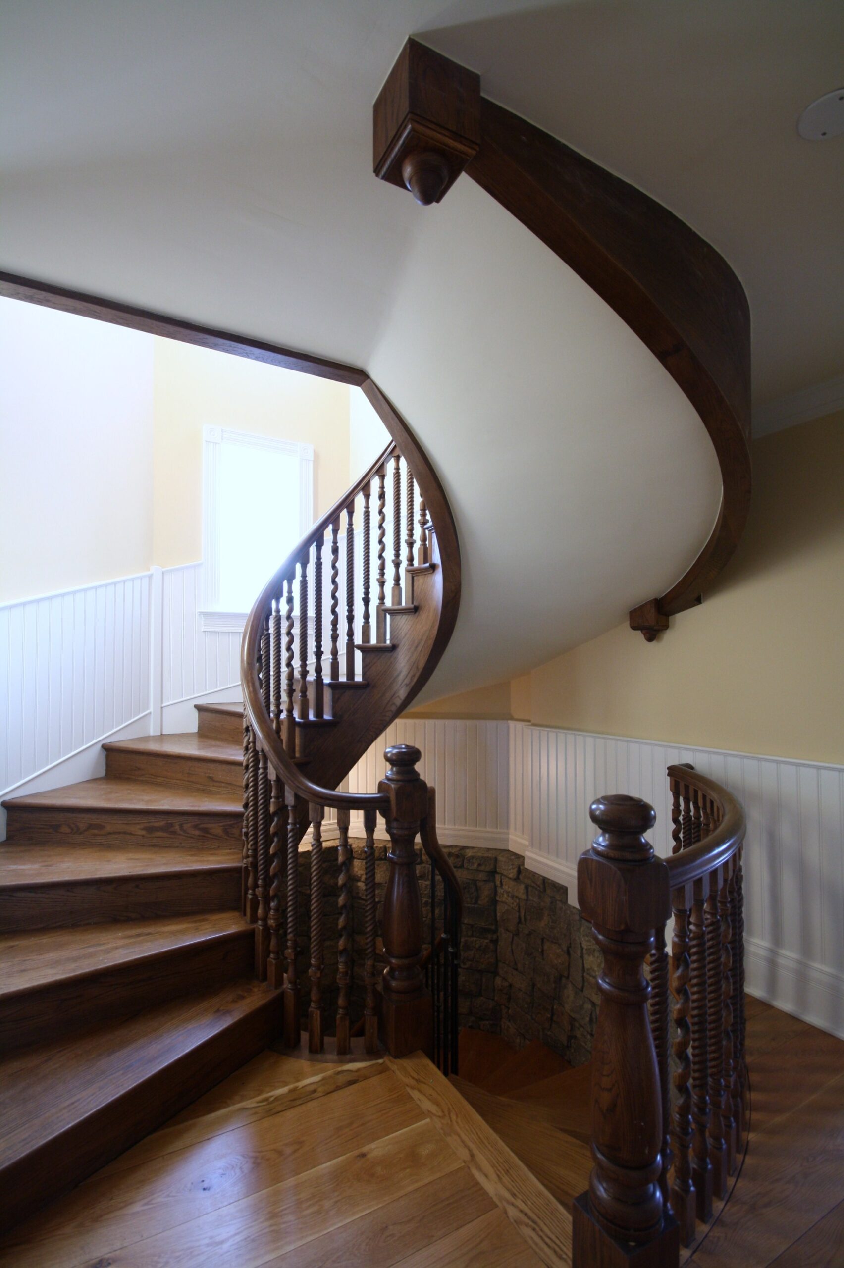 contemporary stair railing customized wood