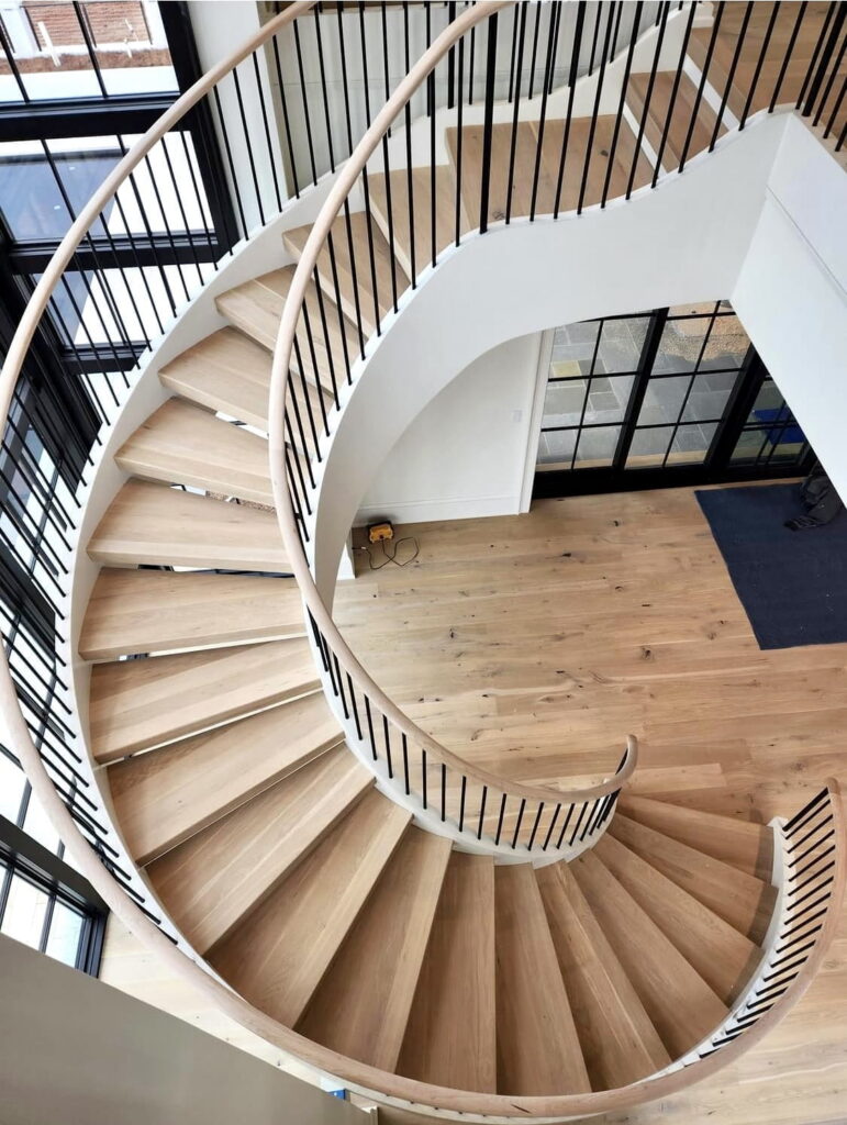 Curved Staircases for Custom Homes Design, Cost, and Engineering